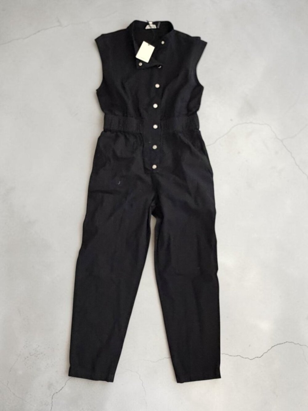 ELAN Black Sleeveless Jumpsuit Size Large NEW NWT